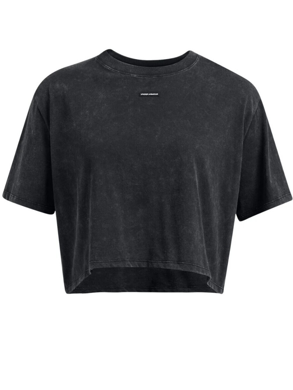 Under Armour Black Washed Cropped Tee - Picture 2 of 2
